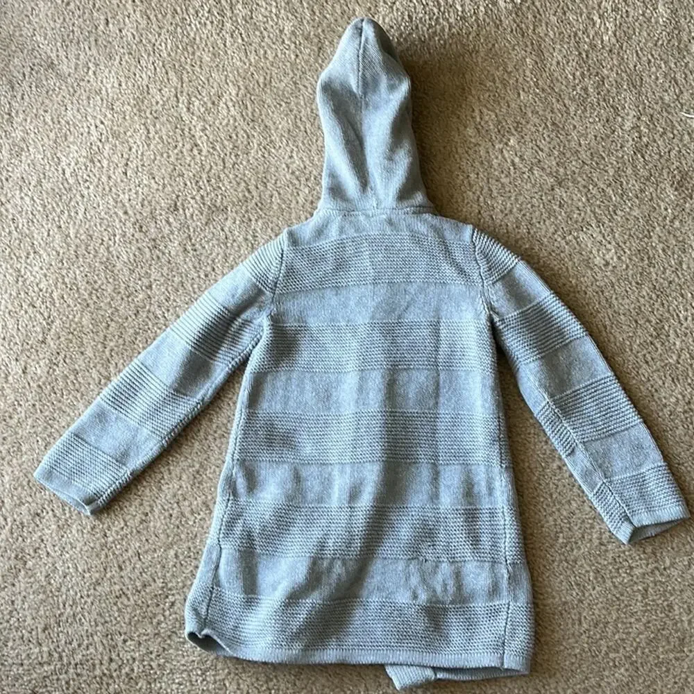 Gap toddler heather gray cotton knit sweater coat 4T